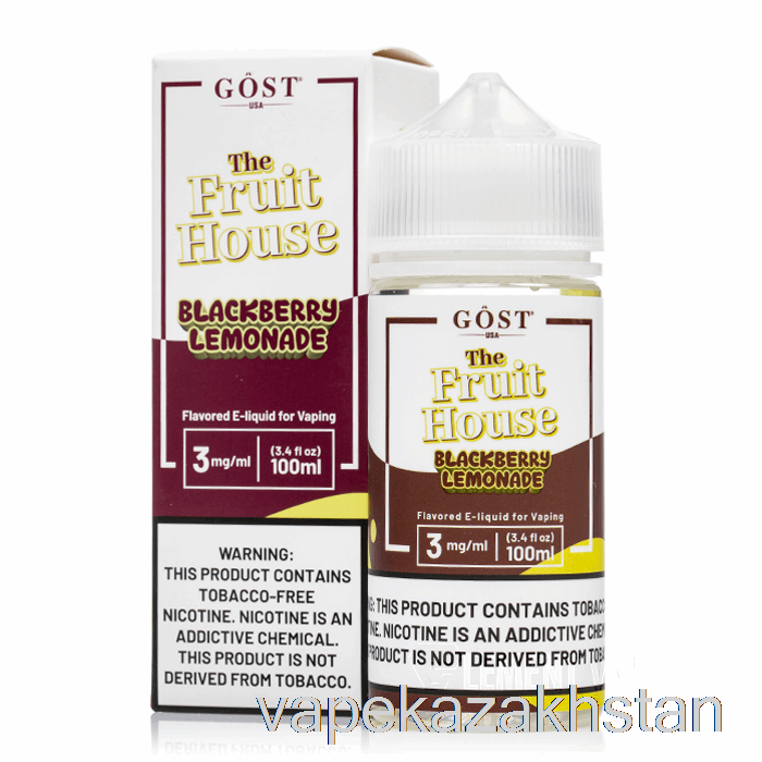 Vape Kazakhstan Blackberry Lemonade - The Fruit House - GOST Vapor - 100mL 3mg